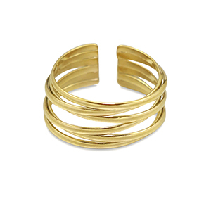 Roestvrij stalen (RVS) Stainless steel ringen Gold