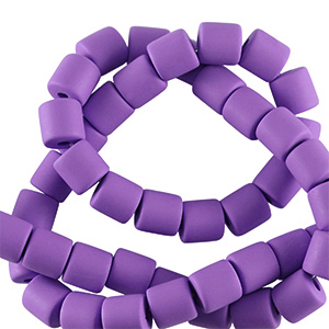 Polymeer kralen 6mm Purple