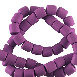 Polymeer kralen 6mm Magenta purple