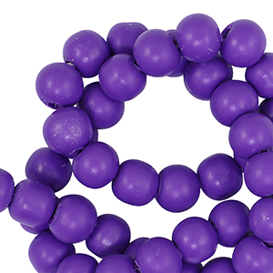 Polymeer kralen 6mm Purple