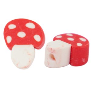 Polymeer kralen paddenstoel Red-white