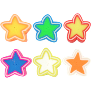 Polymeer kralen ster Multicolour