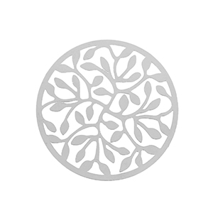 Roestvrij stalen (RVS) Stainless steel bedels bohemian 33mm Silver