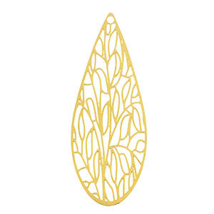 Roestvrij stalen (RVS) Stainless steel bedels bohemian druppel Gold