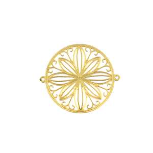 Roestvrij stalen (RVS) Stainless steel bedels bohemian tussenstuk 20mm Gold