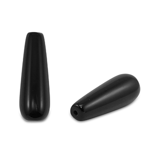 Natuursteen kralen agaat druppel Black