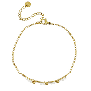 Roestvrij stalen (RVS) Stainless steel armbanden Gold-white