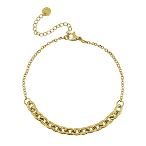 Roestvrij stalen (RVS) Stainless steel armbanden Gold