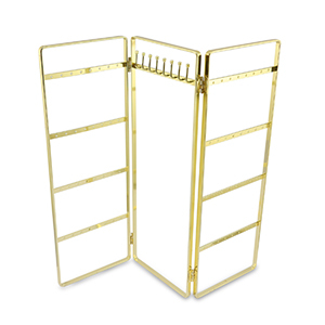 Sieraad display voor oorbellen en kettingen Gold