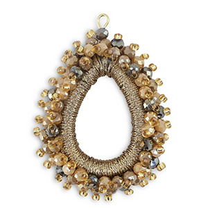 Top facet hangers druppel Multicolour - Champagne gold