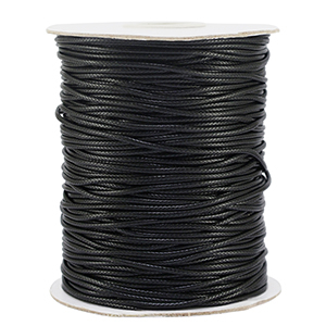 Macram&eacute; draad gevlochten 1.5mm Black