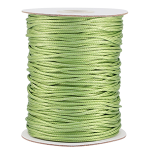 Macram&eacute; draad gevlochten 1.5mm Spring green