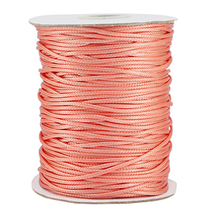 Macram&eacute; draad gevlochten 1.5mm Coral orange
