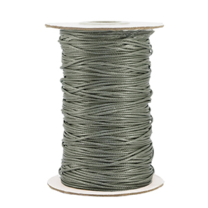 Macram&eacute; draad gevlochten 1mm Dark grey