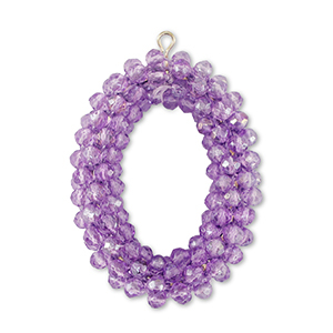 Top facet hangers ovaal Purple