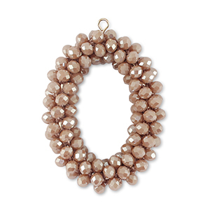 Top facet hangers ovaal Mauve purple