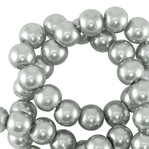 Glasparels 4mm Silver