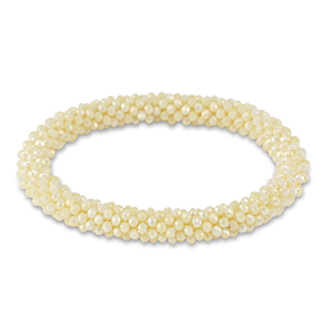 Top facet armband Vanilla yellow