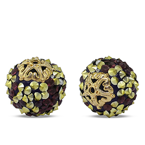 Bohemian kralen Dark purple-gold