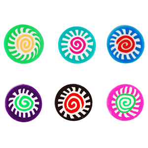 Polymeer kralen twist Multicolor