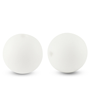 Siliconen kralen 15mm rond White