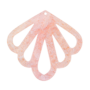 Resin hangers schelp Light pink