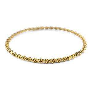 Roestvrij stalen (RVS) stainless steel armbanden twisted Gold