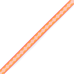 Lint met tekst diamant Orange-light pink