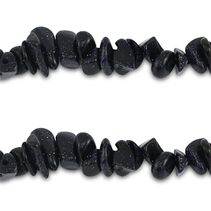 Chip stone kralen Glitter midnight blue