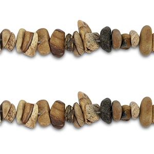 Chip stone kralen Earth brown
