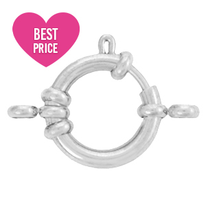 Roestvrij stalen (RVS) Stainless steel onderdelen boeislot 10mm met oogjes Zilver