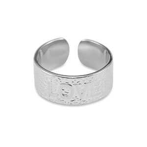 Roestvrij stalen (RVS) Stainless steel ringen ''Love'' Silver