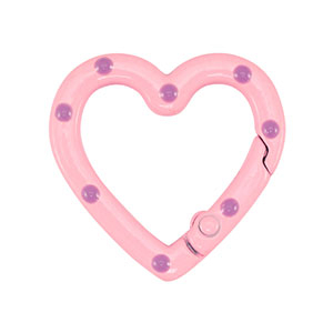 Gekleurde onderdelen sleutelhanger hart Pink-purple