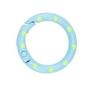 Gekleurde onderdelen sleutelhanger ring Light blue-green