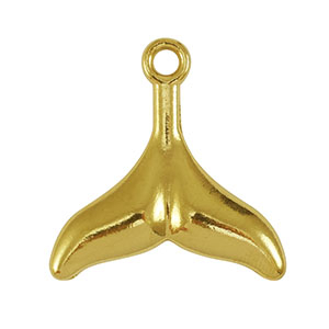 Roestvrij stalen (RVS) Stainless steel bedel staartvin Gold