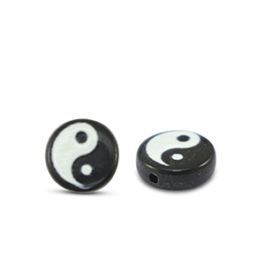 Letterkralen van acryl Yin & Yang Black-white