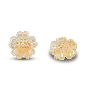 Acryl kralen bloem Transparent orange