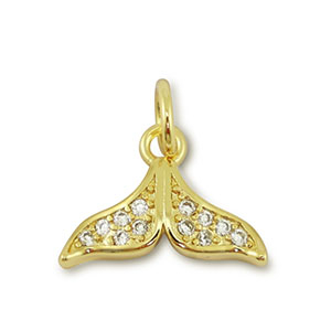 Brass TQ metaal bedels staart Gold