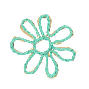 Raffia hanger bloem 55mm Green