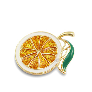Broches sinaasappel Orange-green-gold
