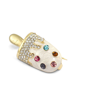 Broches ijslolly Pearl white-multicolour-gold