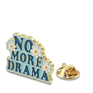 Pins "No more drama" Blue-gold