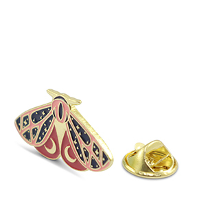 Pins nachtvlinder Blue-pink-gold