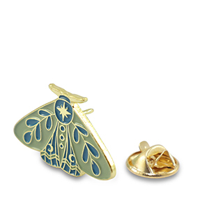 Pins nachtvlinder Green-blue-gold