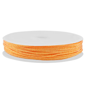 Macram&eacute; draad gevlochten 0,8mm Orange metallic