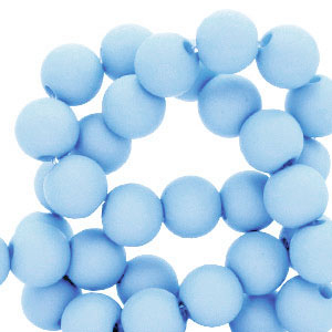 6 mm acryl kralen Light blue