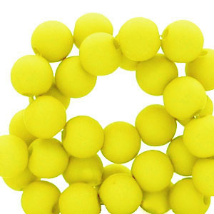 4 mm acryl kralen Neon yellow