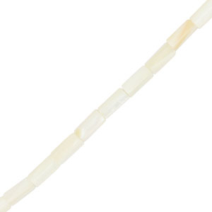 Schelp kralen tube Off white