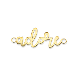 Roestvrij stalen (RVS) Stainless steel bedels tussenstuk ''adore'' Gold