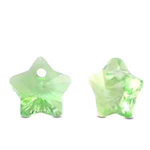 Hangers van Crystal glas ster Light green